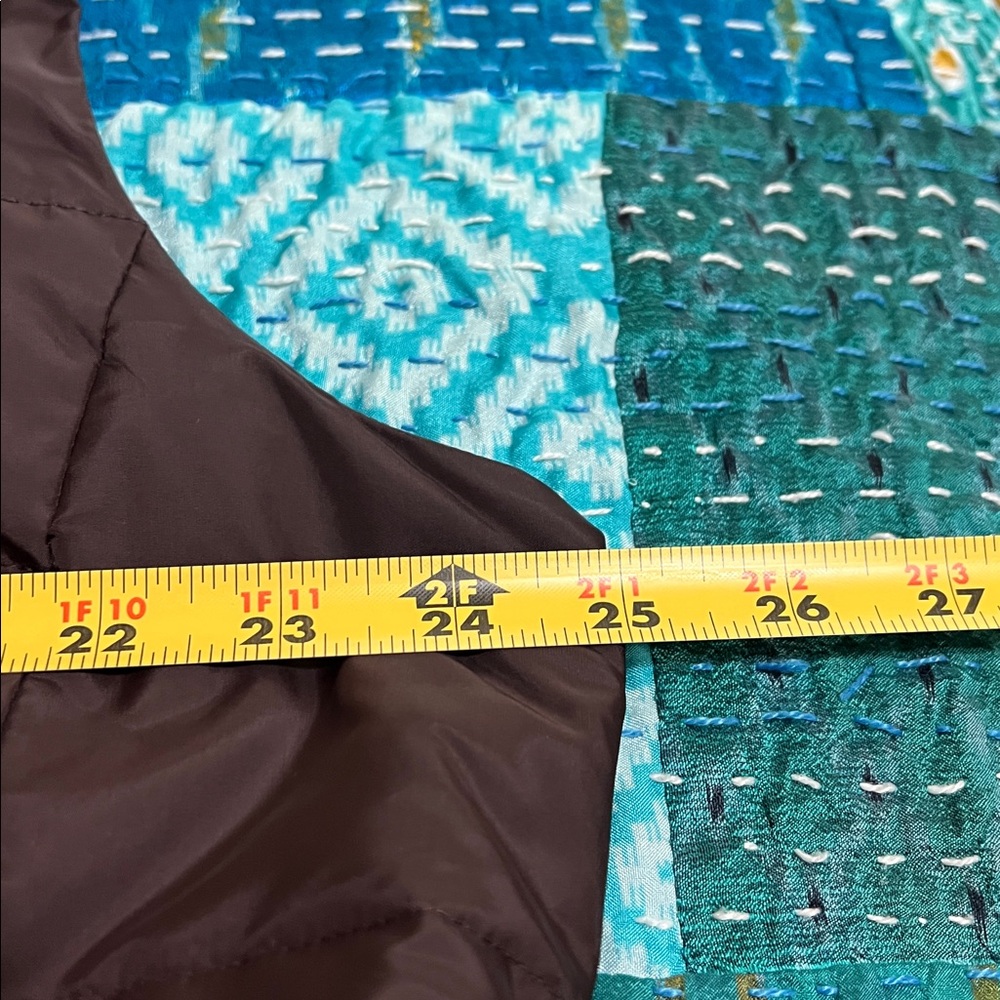 Eileen Fisher Dark Brown Quilted Down Vest. 1X - Picture 3 of 7